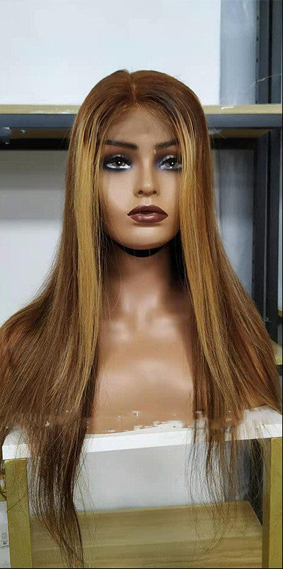 Luxurious P4.27 Real Hair Wig | 4X4 Straight Lace Front Wig for Timeless Style