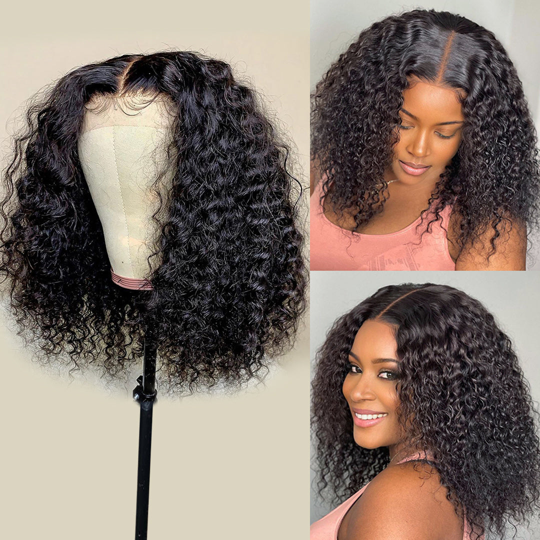 Luxurious Short Bob Human Hair Wig – Swiss Lace, Transparent Lace, Various Densities Available4