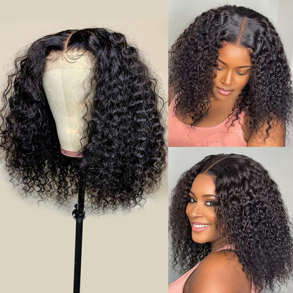 Luxurious Short Bob Human Hair Wig – Swiss Lace, Transparent Lace, Various Densities Available4