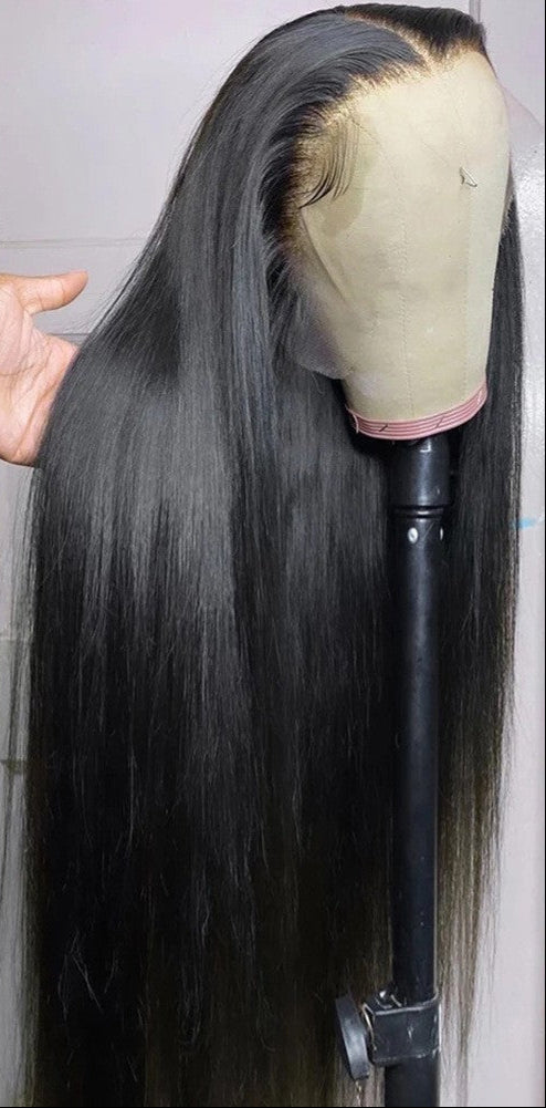 Luxurious Straight Human Hair Headpiece Wig – Versatile and Elegant4