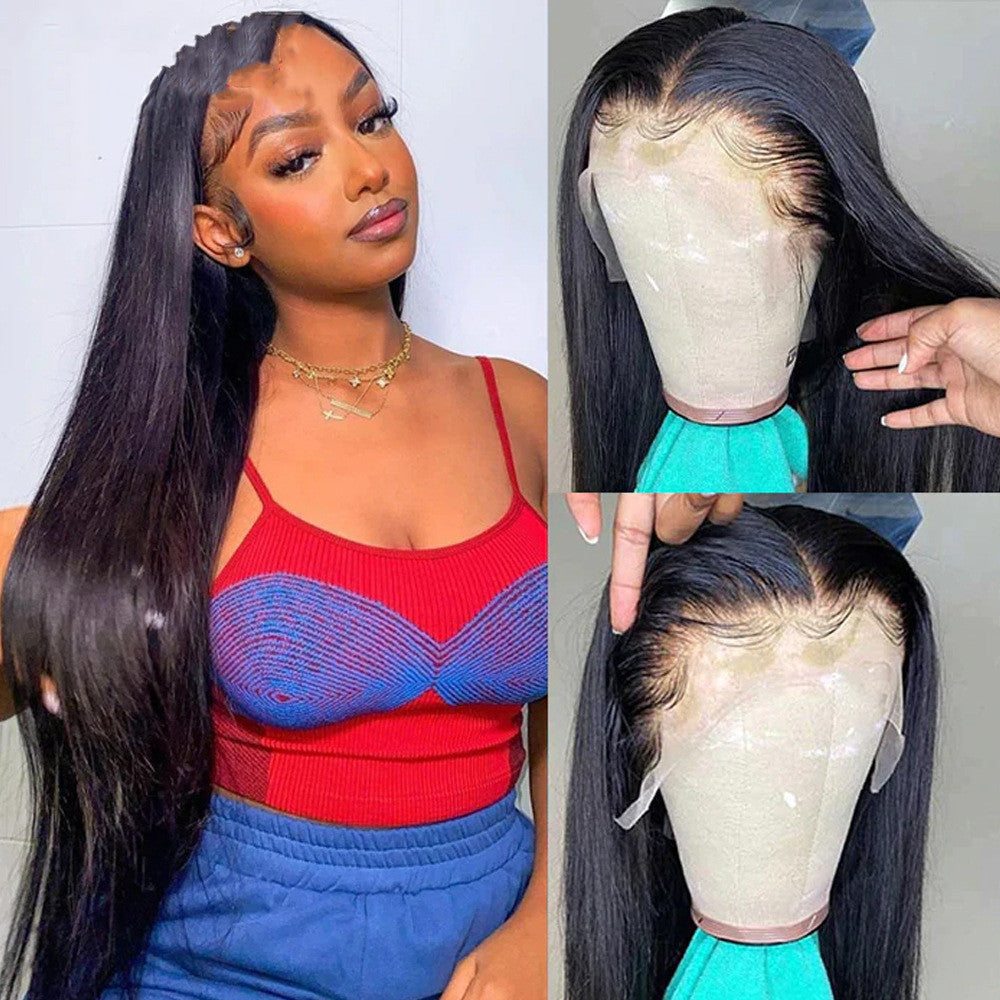 Luxurious Straight Human Hair Headpiece Wig – Versatile and Elegant5