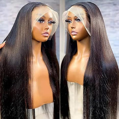 Luxury Front Lace Human Hair Wig - Versatile & Customizable Lengths from 12" to 32"7