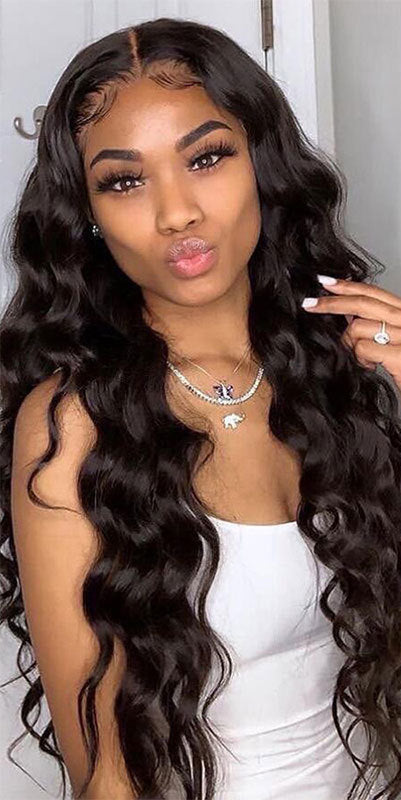 Luxury Loose Deep Wave Lace Front Human Hair Wig | 13x4 Transparent Swiss Lace1