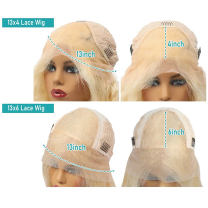 MELODIE 613 Honey Blonde Body Wave Lace Front Wig | 13x6 Transparent Swiss Lace,Hair6