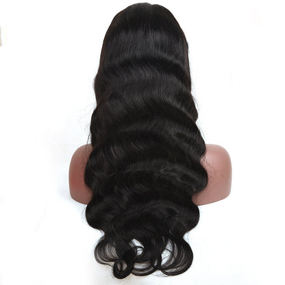 Medium-Length Real Hair Wig – Hand-Woven, Customizable Bangs, 150%-210% Density3