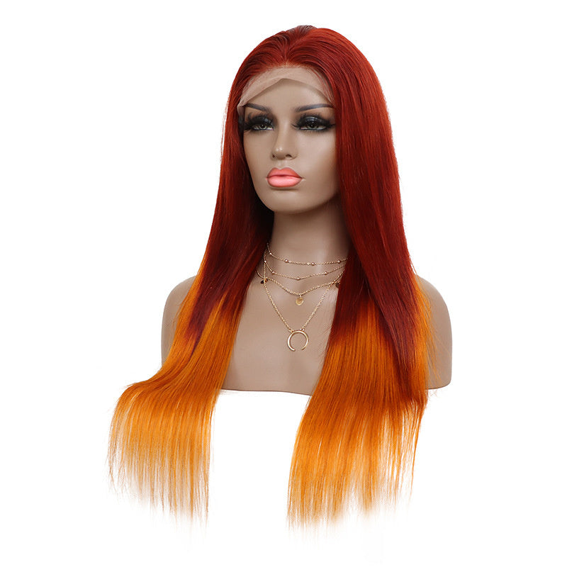 Medium-Long Straight Real Hair Wig – Customizable Bangs, 150%-210% Density, Dyeable, Available in 10 to 30 Inches2