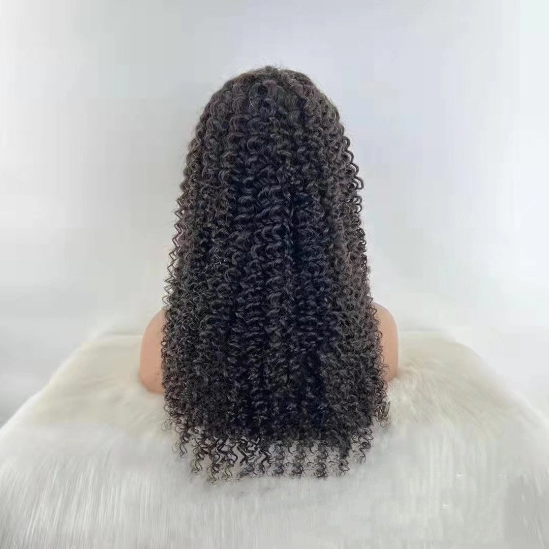 Medium Long Human Hair Wig - Half Hand-Woven, Dyeable with Versatile Bangs4