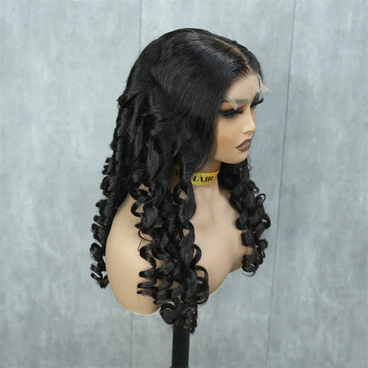 Hair Miss Flawless Tiny Knots 5x5 HD Lace Wand Curl Wig 100% Human Hair Wig Single Doner Hair