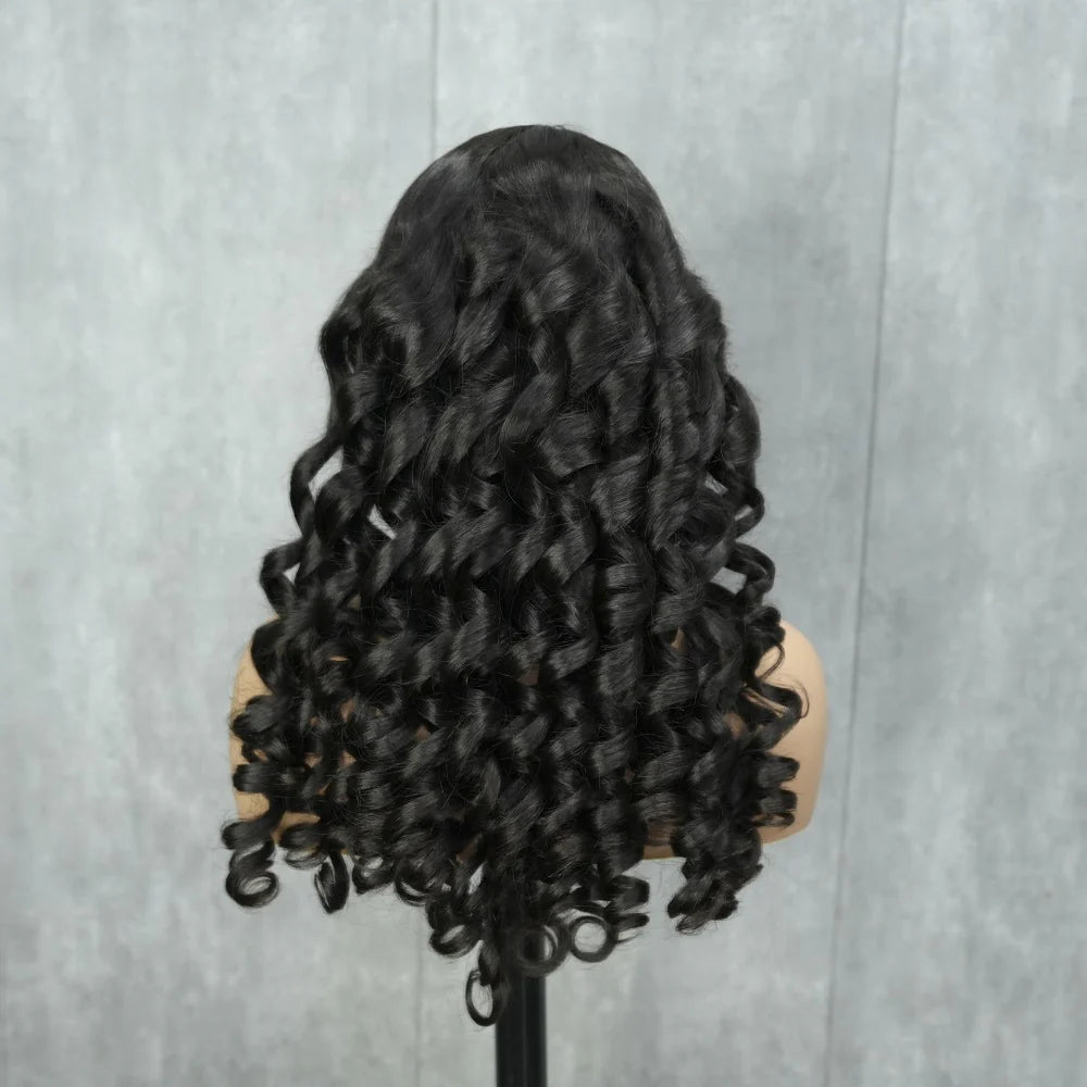 Hair Miss Flawless Tiny Knots 5x5 HD Lace Wand Curl Wig 100% Human Hair Wig Single Doner Hair