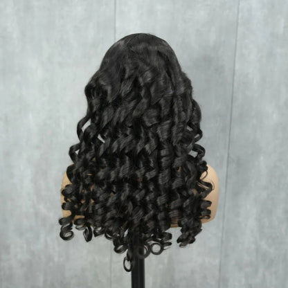 Hair Miss Flawless Tiny Knots 5x5 HD Lace Wand Curl Wig 100% Human Hair Wig Single Doner Hair