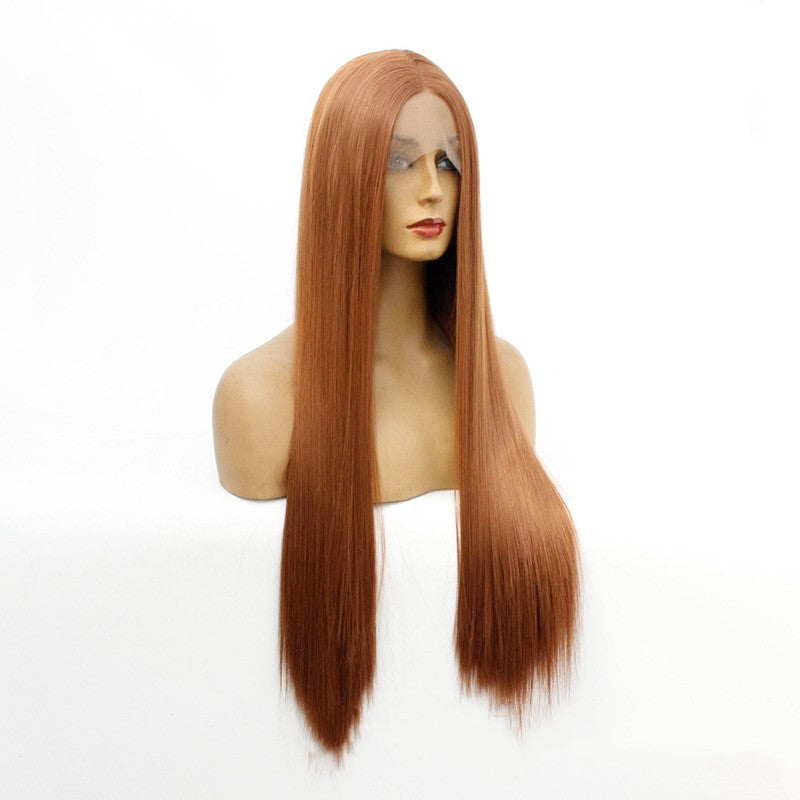 National Style Long Curly Wig for Ladies – Semi-Mechanical Domestic Silk, Multiple Lengths
