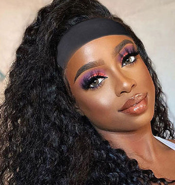 Natural Full Mechanism Headband Wig – Medium & Long Real Hair, Dyeable, for All Skin Tones