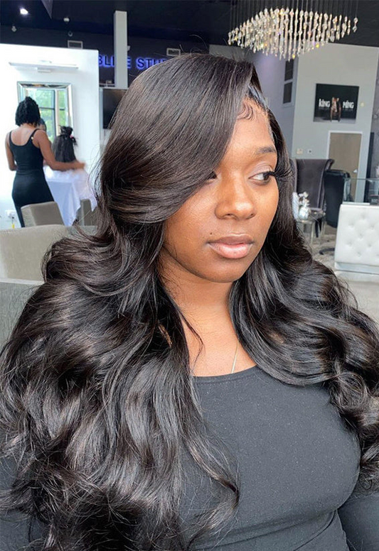 Premium 9A Human Hair 360 Full Lace Body Wave Wig - Natural Color, 8"-28", 150% Density