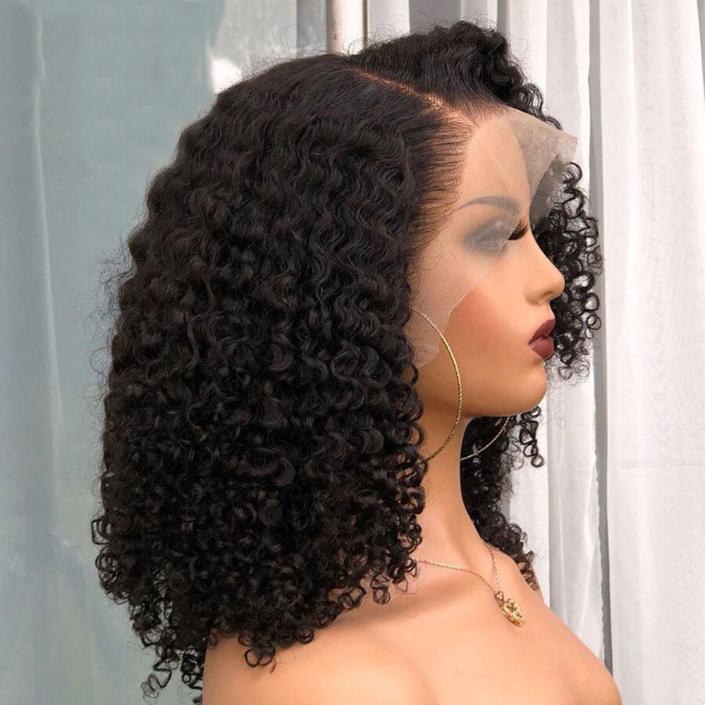 Real Hair Short Curly Wig – Easy-to-Wear Human Hair Wig with 13x4 & 4x4 Lace, Multiple Lengths