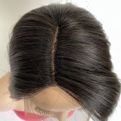 Reality Wig T-Shaped Transparent Lace Front | Hand-Woven European & American Style Synthetic Hair