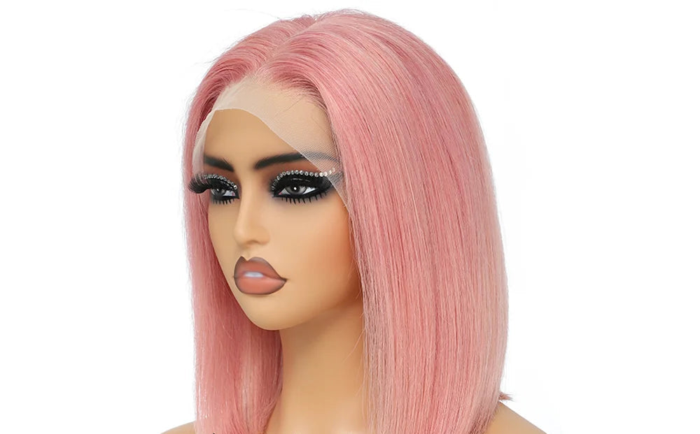 Straight Bob Lace Front Wig – 13x4 Frontal, HD Transparent Lace, Restyle & Curlable, 100% Human Hair