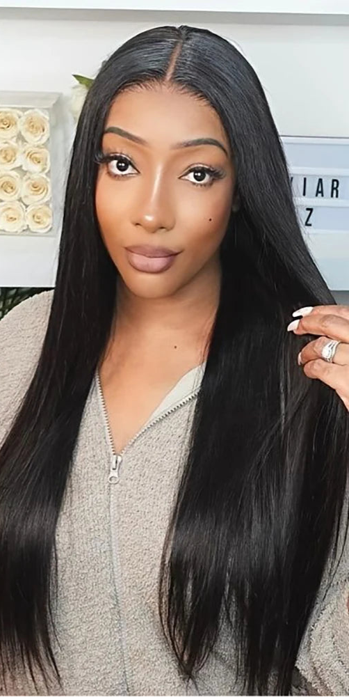 Premium Straight Human Hair Bundles - 10-40 Inch, Machine Double Weft, 100% Raw Human Hair, Minimum Shedding, Can Be Dyed & Curled