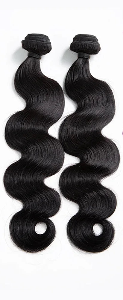 Premium Body Wave Human Hair Bundles with 13x4 Lace Frontal – 100%  Hair, Full Coverage, Natural Black