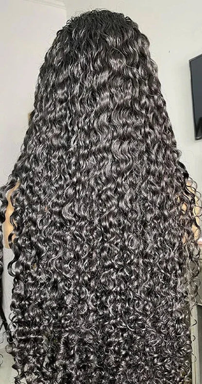 26+ Inch Deep Wave Hair Lace Front Wig – Transparent Swiss Lace, Natural Elegance