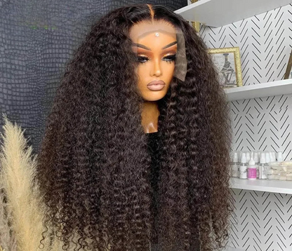 26+ Inch Deep Wave HD Lace Front Wig – Hair, Pre-Plucked Hairline with Baby Hair