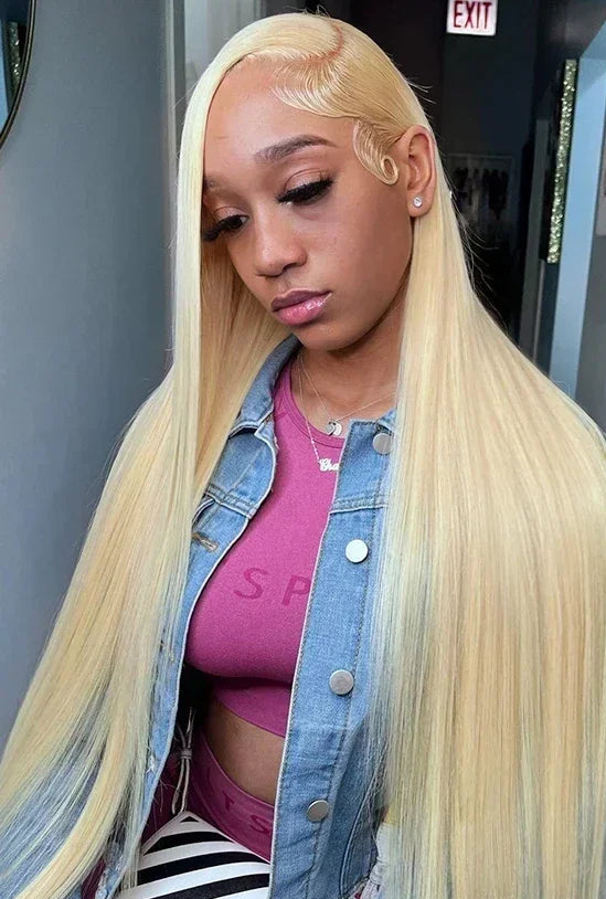 Straight Lace Front Wig – 100% Hair, Pre-Plucked with Baby Hair, 13x4/13x6 HD Transparent Lace, 180%-200% Density