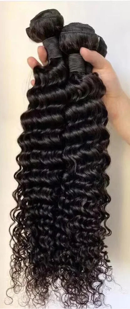 Deep Wave Human Hair Bundles – 100% Natural, Permed, 12-30 Inch, No Shedding, Available for Drop Shipping
