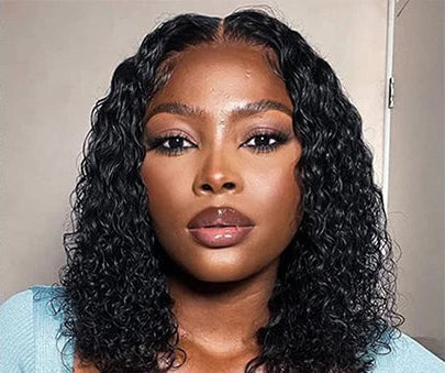 Malaysia Deep Wave Lace Front Wig – 100% Remy Human Hair, 13x6 or 13x4 Frontal, Transparent Lace, Natural Texture