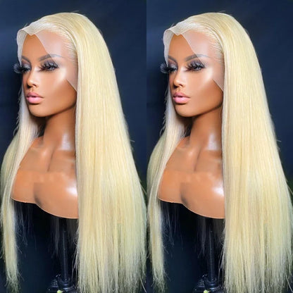 Long Straight Lace Front Wig – Highlight Synthetic Heat-Resistant Wig for Black Women