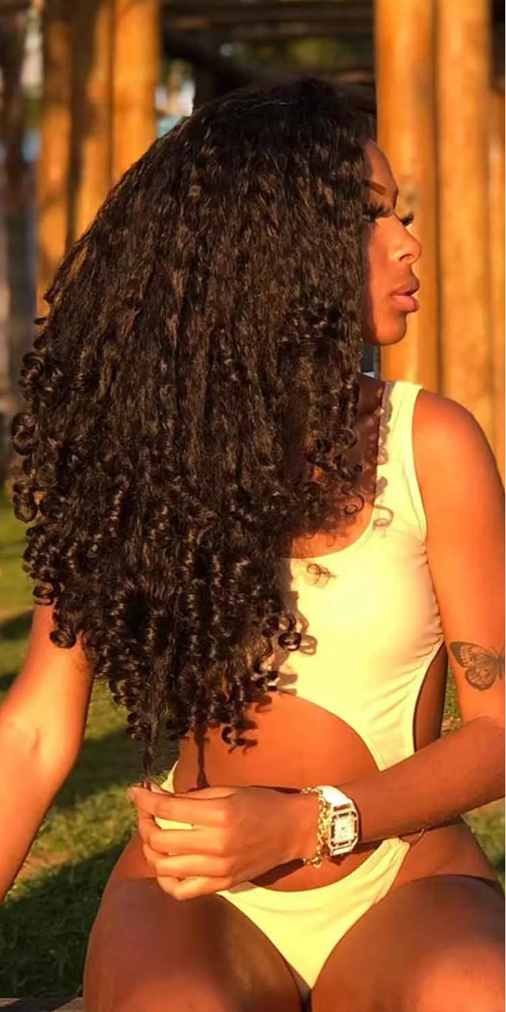 V Part Afro Curly Wig - 26+ Inch, High Temp Fiber, No Glue, Easy Install, 250% Density, Lightweight