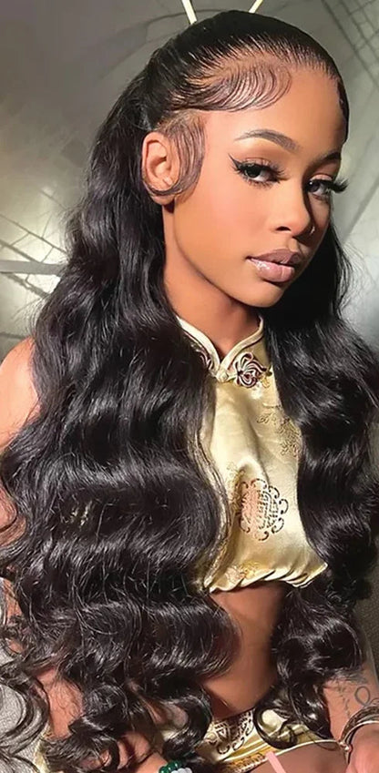 Long 26+ Inch Body Wave Lace Front Wig – 13x6 & 13x4 Swiss Lace Frontal, Transparent Lace, 100% Human Hair