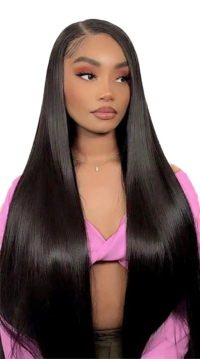 8PCS Pure Color Straight Human Hair Extensions Set - Permable & Dyeable