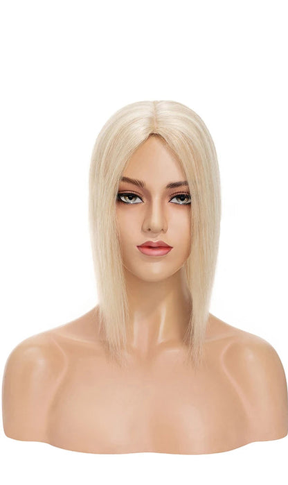 Premium Human Hair Topper – Silk Base, Straight Texture, 13 Color Options