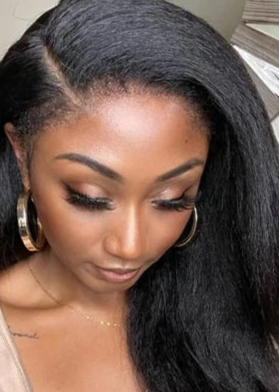 100% Kinky Straight Human Hair Extensions - Natural Black, Dye & Perm Ready, 10-40 Inches