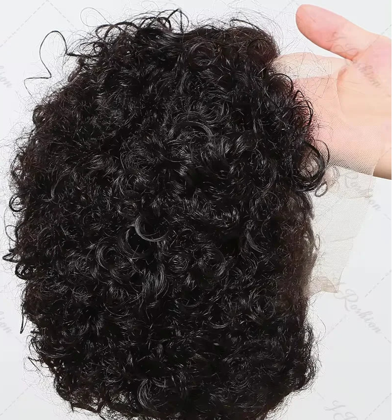 Short Deep Wave Wig – 100% Human Hair with Transparent Lace