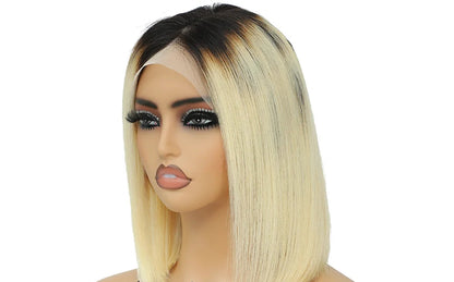 Straight Bob Lace Front Wig – 13x4 Frontal, HD Transparent Lace, Restyle & Curlable, 100% Human Hair