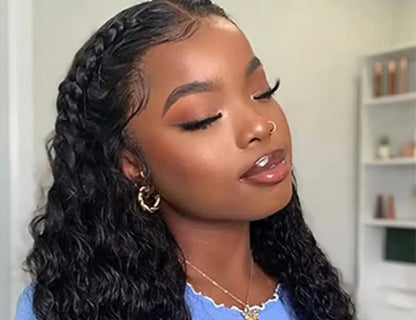 26-Inch Deep Wave Lace Front & Closure Wig – Hair, Transparent Lace, Natural Look