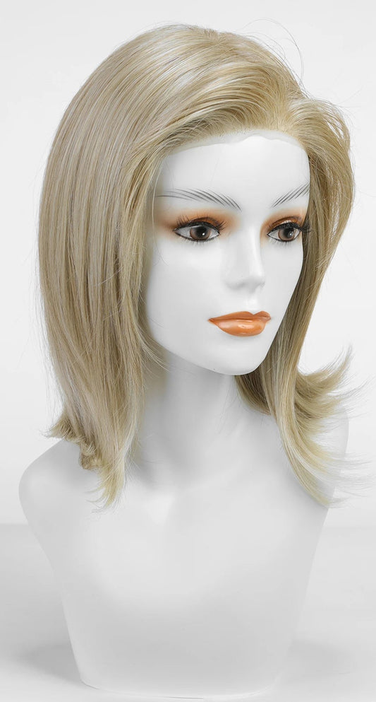 Short Ombre Brown & Golden Futura Lace Front Wig – Heat Resistant Glueless Monofilament Wig