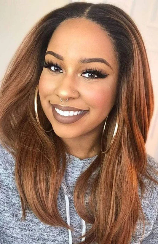Premium 13x4 Lace Front Wig – Classic Middle Part, Long-Length High-Temperature Fiber Wig for Daily Use
