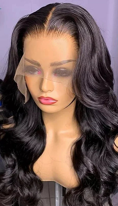 HD Transparent Lace Body Wave Wig – 16-38 Inch Human Hair, Pre-Plucked, 180% Density