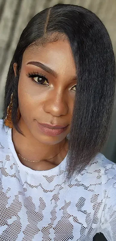 Peruvian Kinky Straight Lace Front Wig – 44 & 134 Frontal, Hair, Natural Texture, All Colors