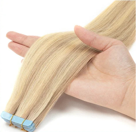 Premium Tape-In Human Hair Extensions - 100% Natural Straight Remy Hair | Easy Installation for Women (12"-24")