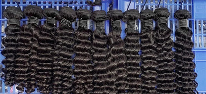 Premium Deep Wave Human Hair Bundles – 100% Virgin Hair, No Shedding, Fast Delivery