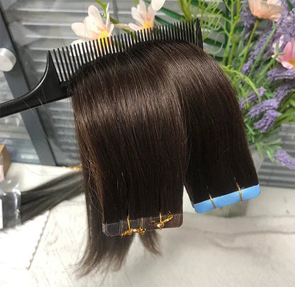 Premium Straight Waterproof Tape-In Hair Extensions – 100% Human Hair for Volume & Length
