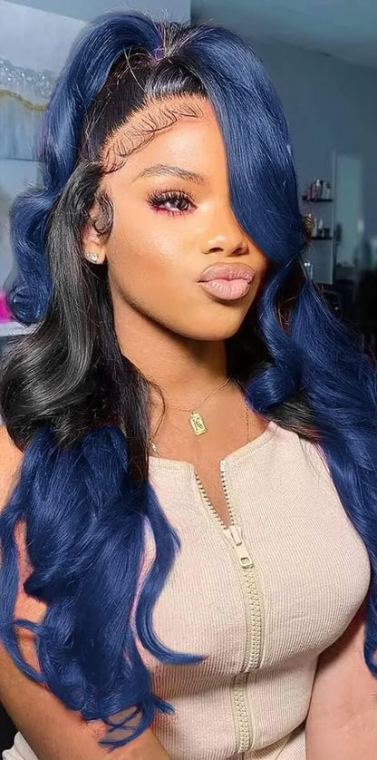 Long Wavy Synthetic Lace Wig for Black Women – Heat Resistant, Adjustable Fit, Natural Look