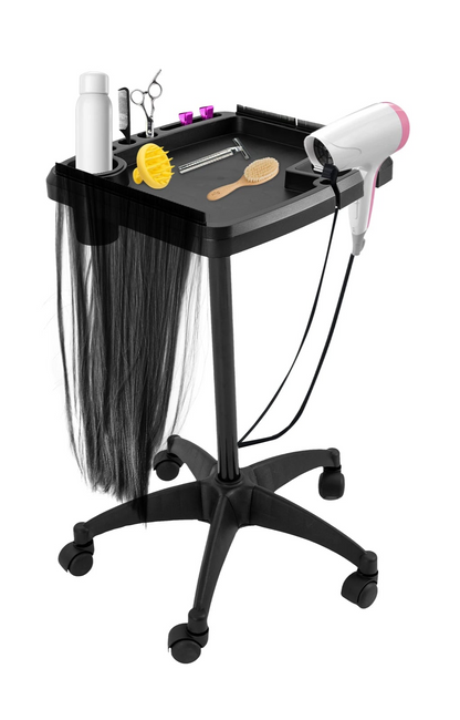 Adjustable Salon Trolley with Universal Wheels | Multi-Purpose Rolling Tray Cart for Professional Use