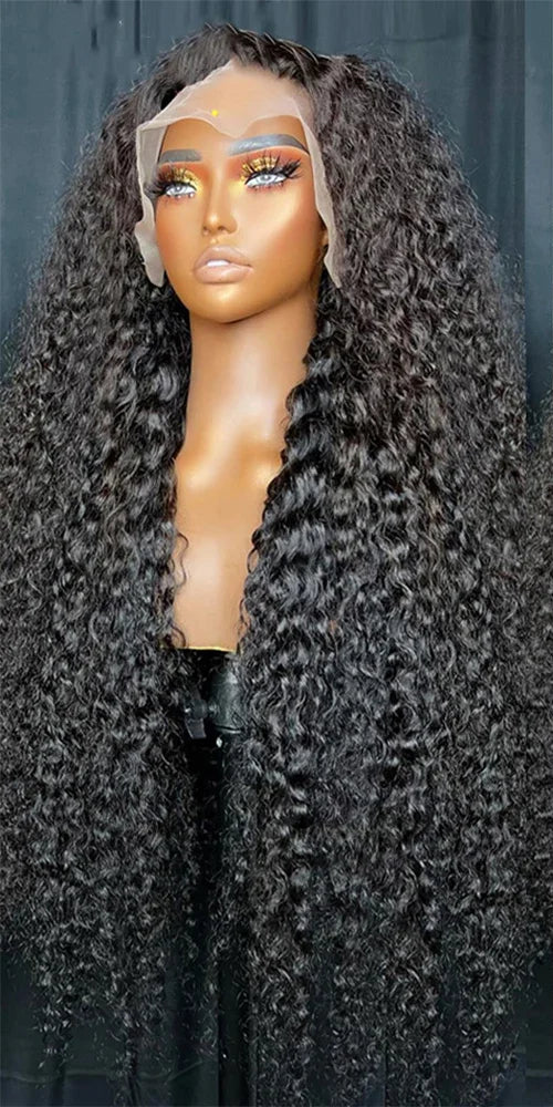 26+ Inch Virgin Deep Wave Lace Wig – 13x4 & 13x6 Transparent Swiss Lace, Permable & Dyeable
