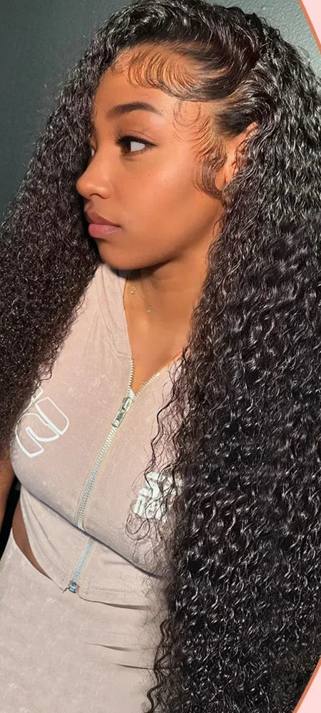 Long Deep Wave Lace Front Wig – 13x4 & 13x6 Transparent Lace Human Hair