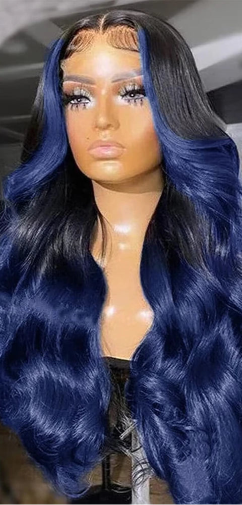 Ombre Red Lace Front Wig – Long Wavy Heat-Resistant Synthetic Hair for Black Women