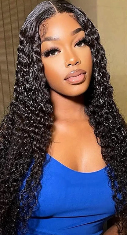 26-Inch Curly Lace Front Wig – Pre-Plucked Hairline, Transparent Lace, 180-200% Density