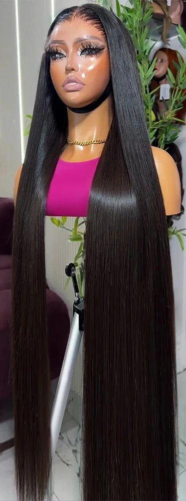 13x4 HD Lace Wig – Long Malaysian Straight Hair, 26+ Inches, Transparent Lace, Beginner-Friendly"